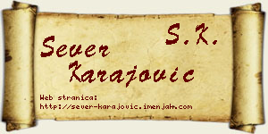 Sever Karajović vizit kartica